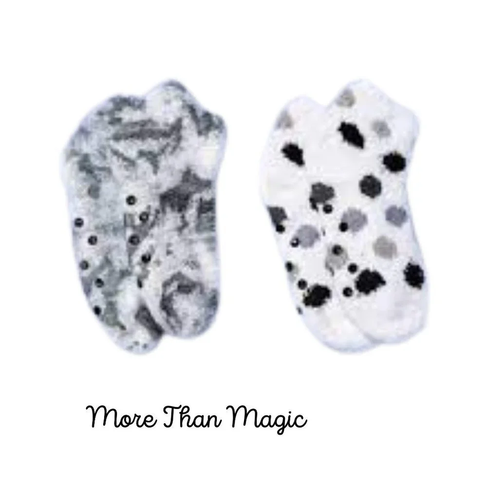MORE THAN MAGIC Girls Cozy Socks Super Soft Ankle Socks 2 Pairs Slipper Socks XS